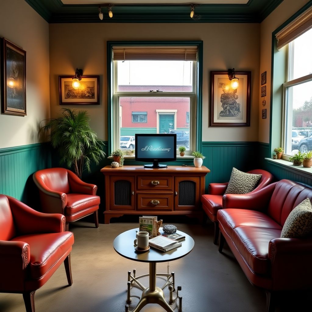 Sala de espera para clientes de Mecánica Express